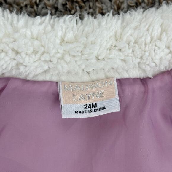 Madison Layne Girls Sherpa Vest | 24M - Picture 4 of 6